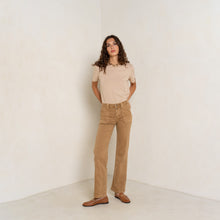Camel fonce,Pantalon Coupe Large avec Grande Poche - Jean Femme - Place du jour Camel fonce,Pantalon Coupe Large avec Grande Poche - Jean Femme - Place du jour